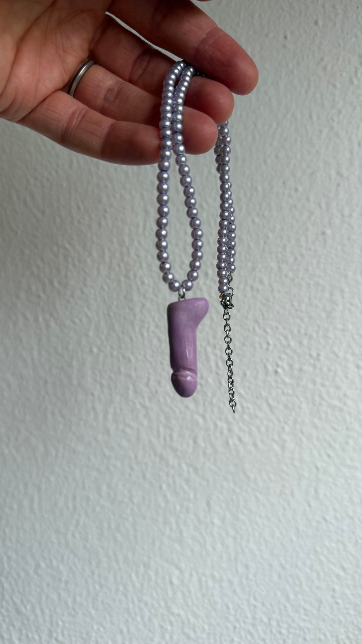 “Dick” necklace purple
