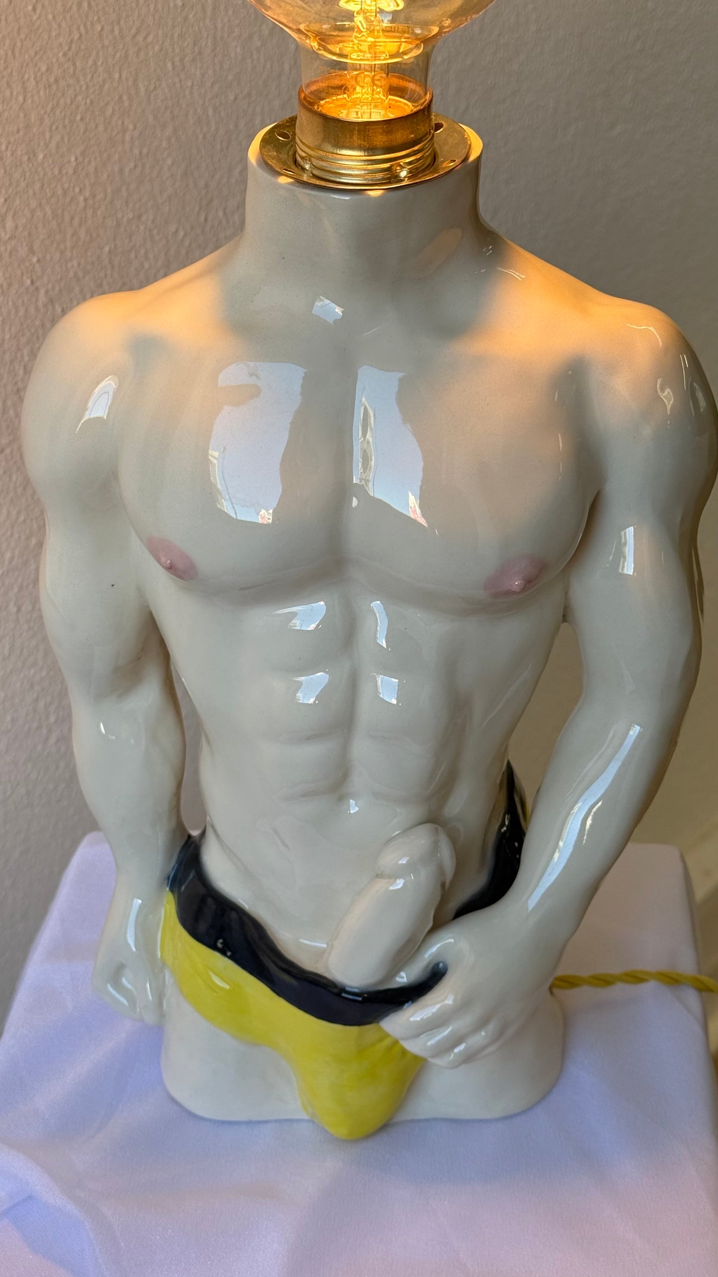 Ceramic lamp “Torso with a 🍆”