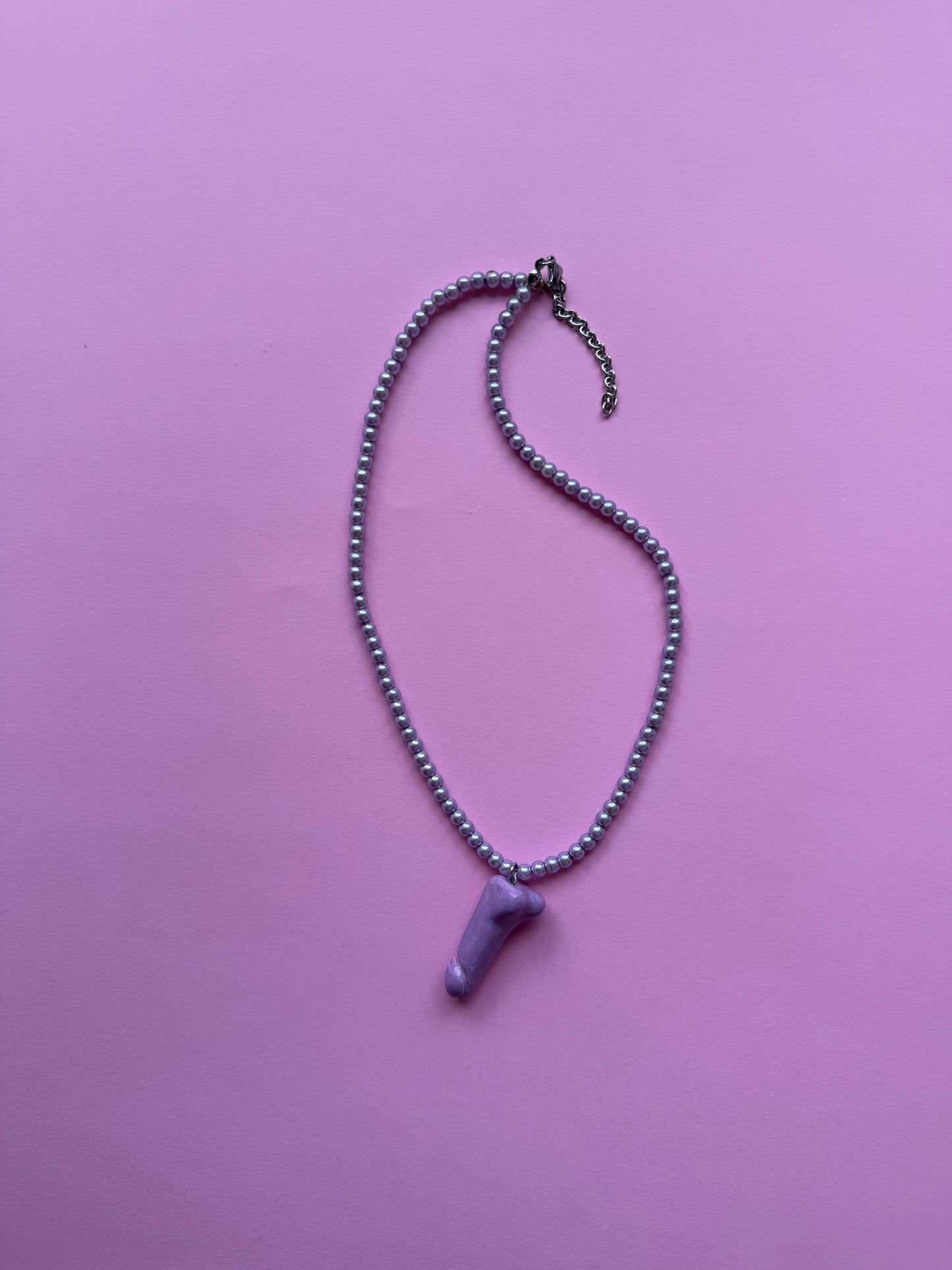 “Dick” necklace purple