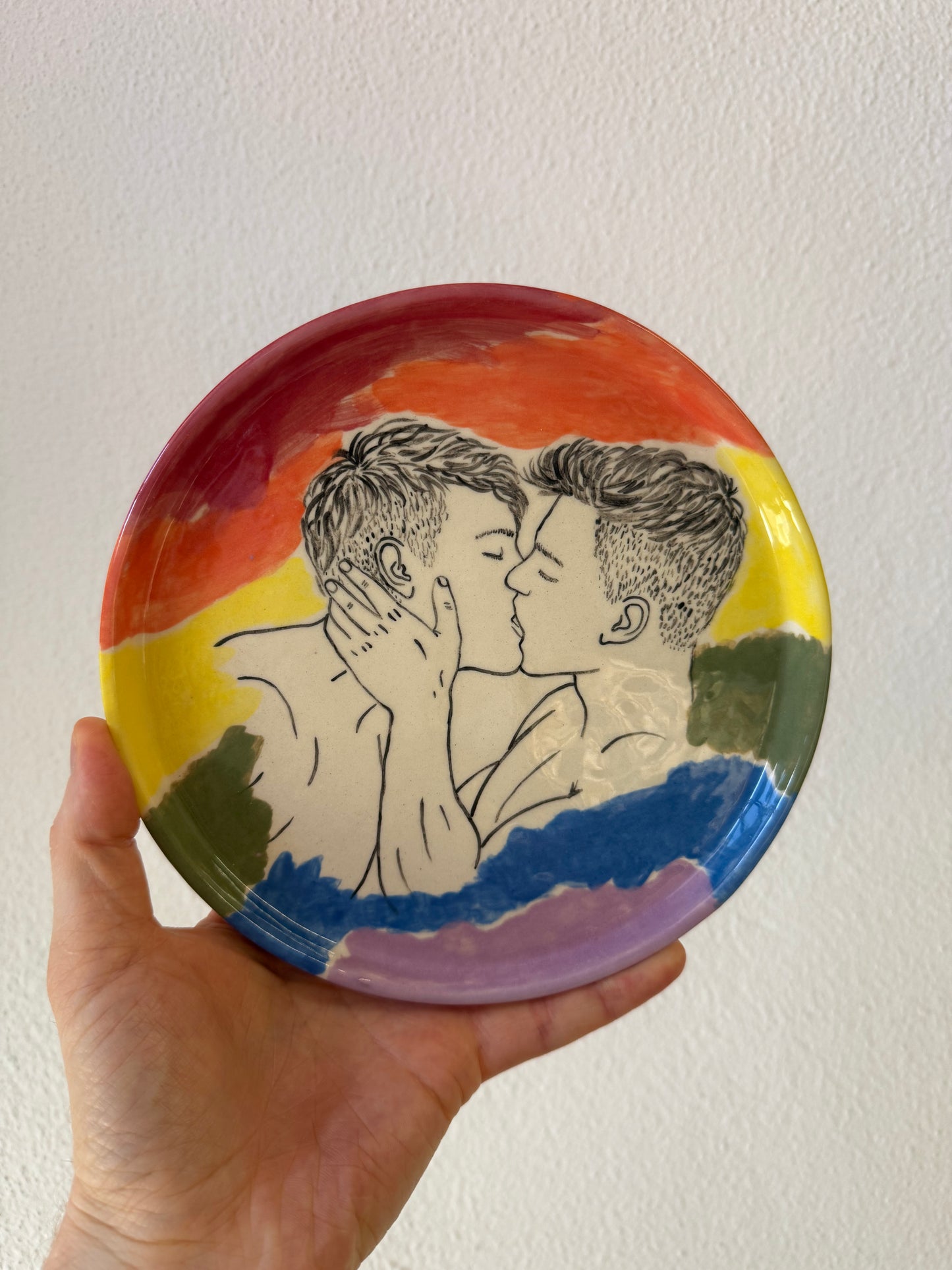 Decorative plate «The kiss» pride collection🌈