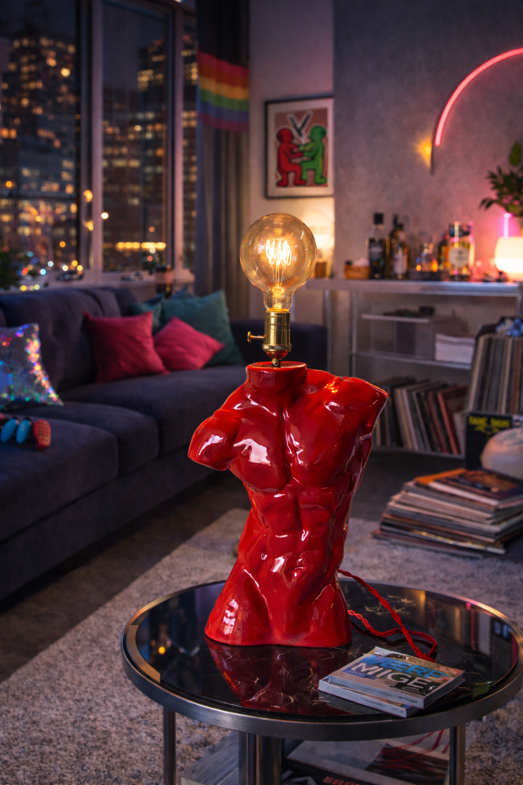 Pre-order “Apollo” ceramic Lamp (red)