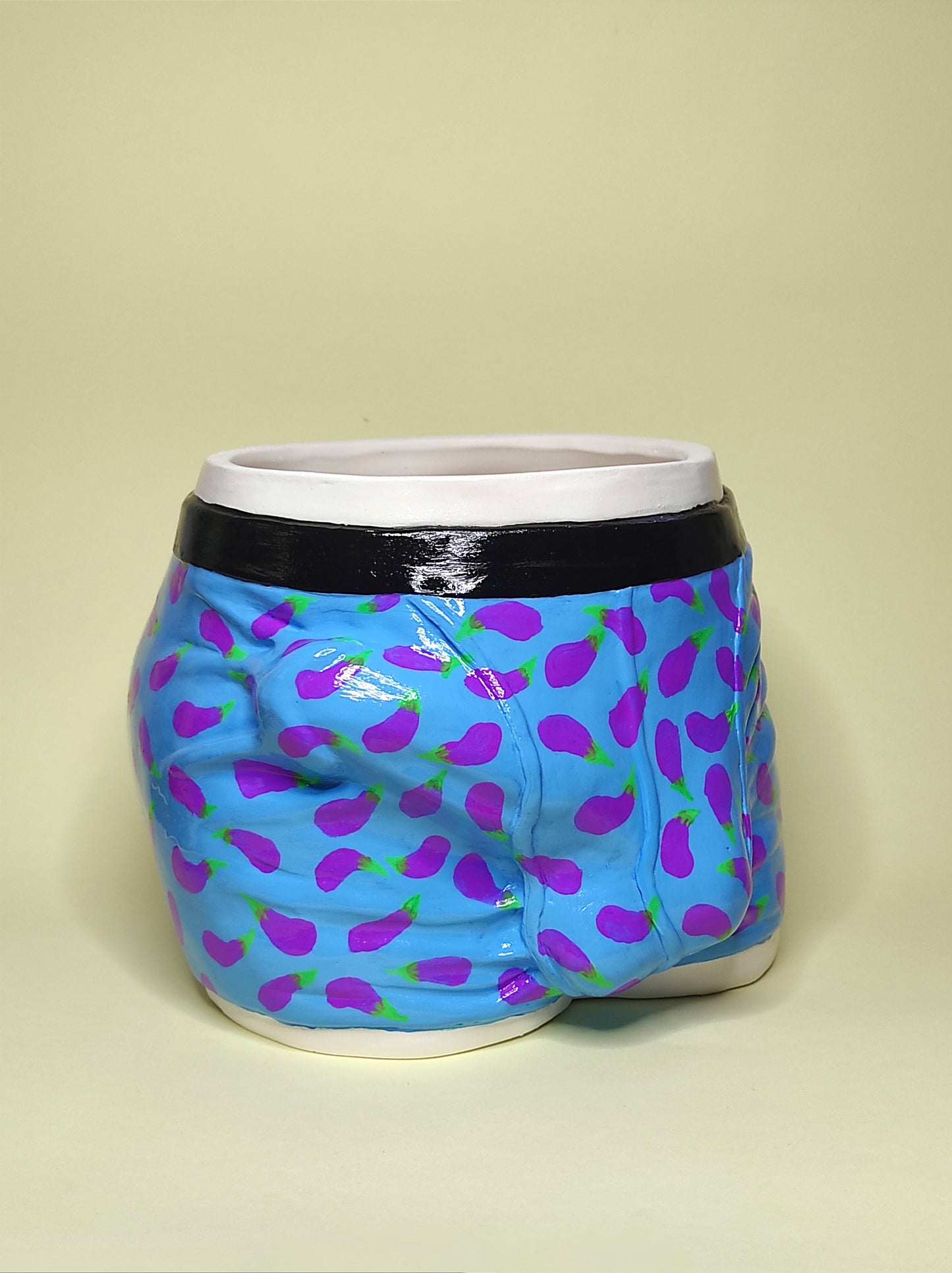 Pot/organizer «ADAM» eggplant pattern