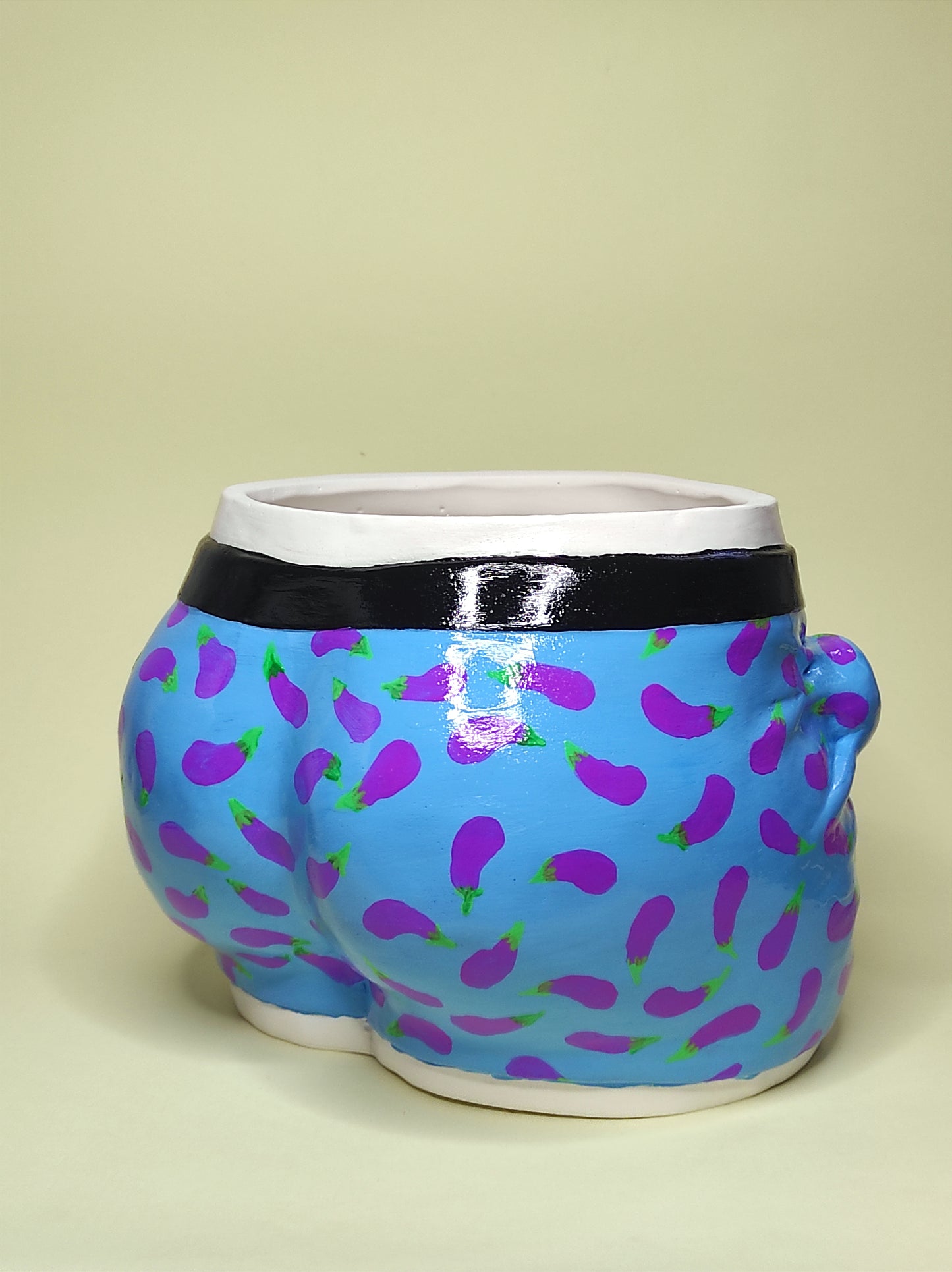 Pot/organizer «ADAM» eggplant pattern