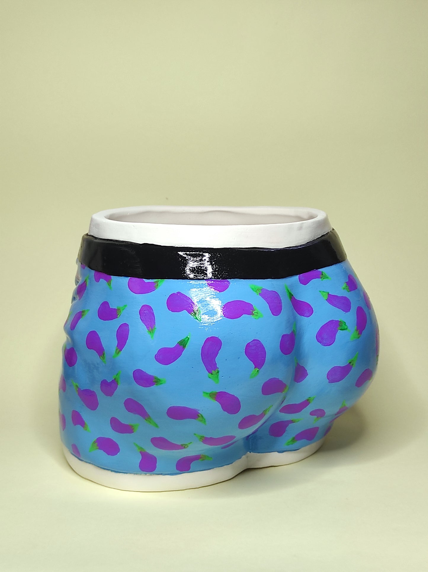 Pot/organizer «ADAM» eggplant pattern