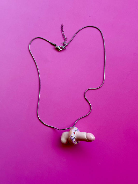Ceramic “Donut D*ck” Pendant #1