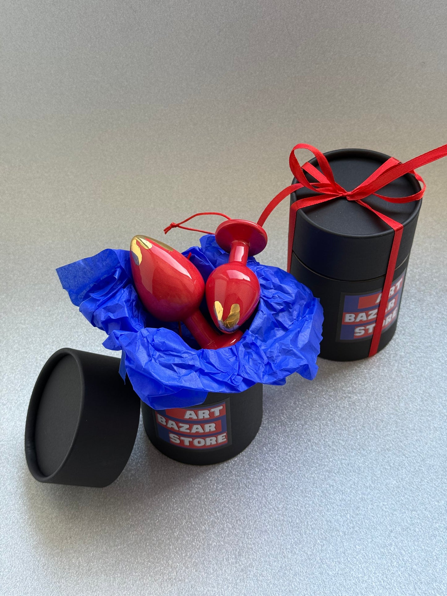 Christmas tree decoration “Plug” red