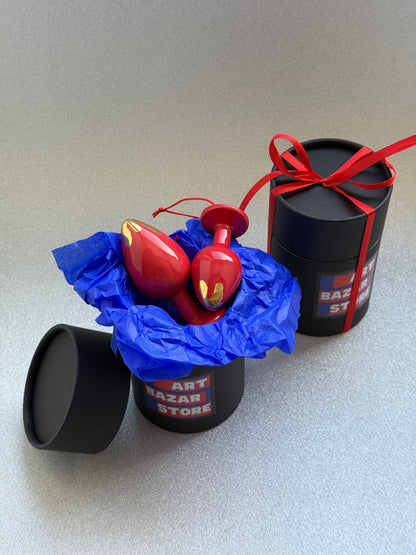 Christmas tree decoration “Plug” red