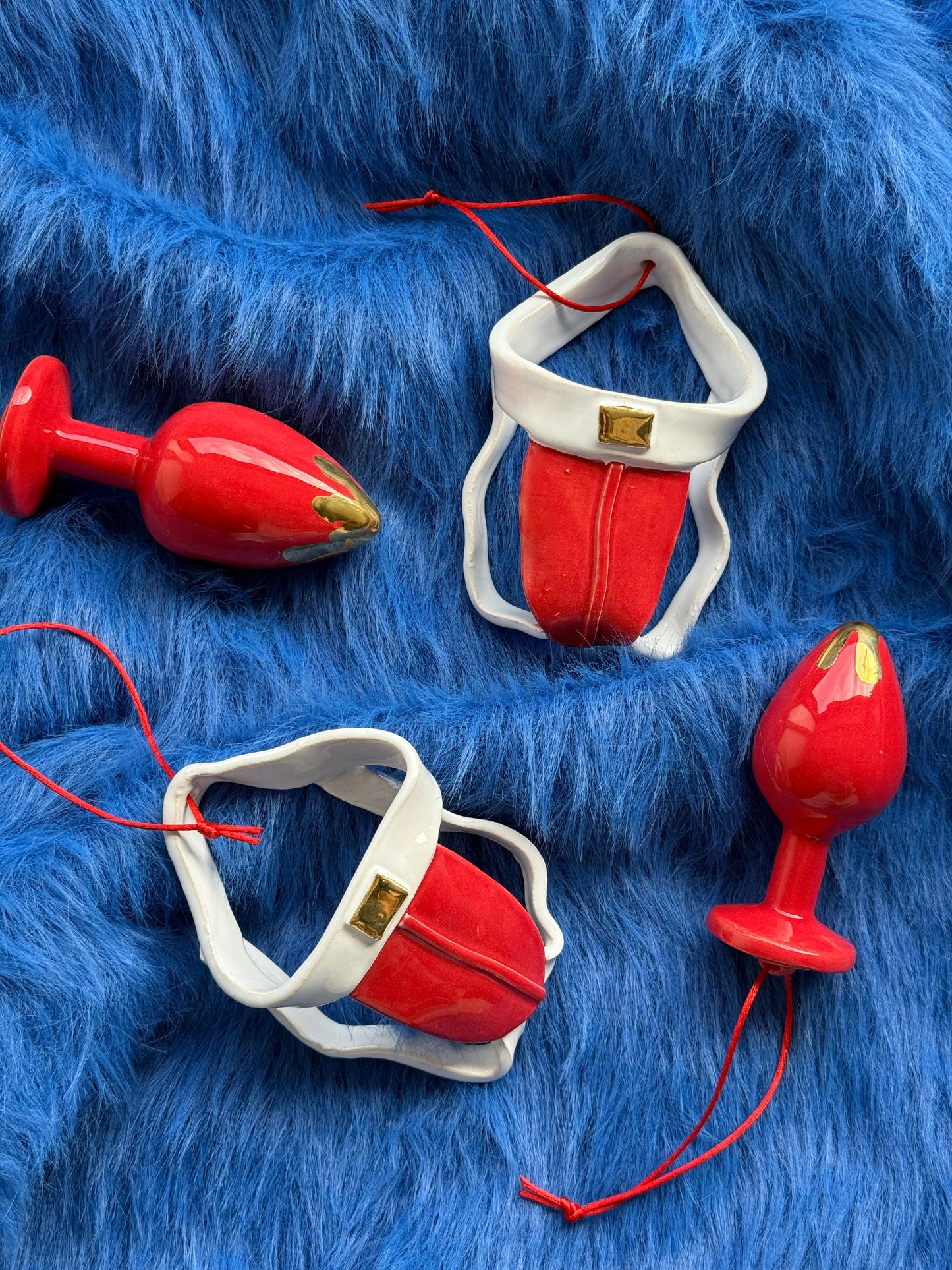 Box of Christmas tree decorations #1