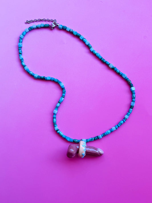 Ceramic “Donut Di*k” necklace #2