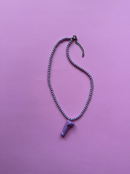 “Dick” necklace purple