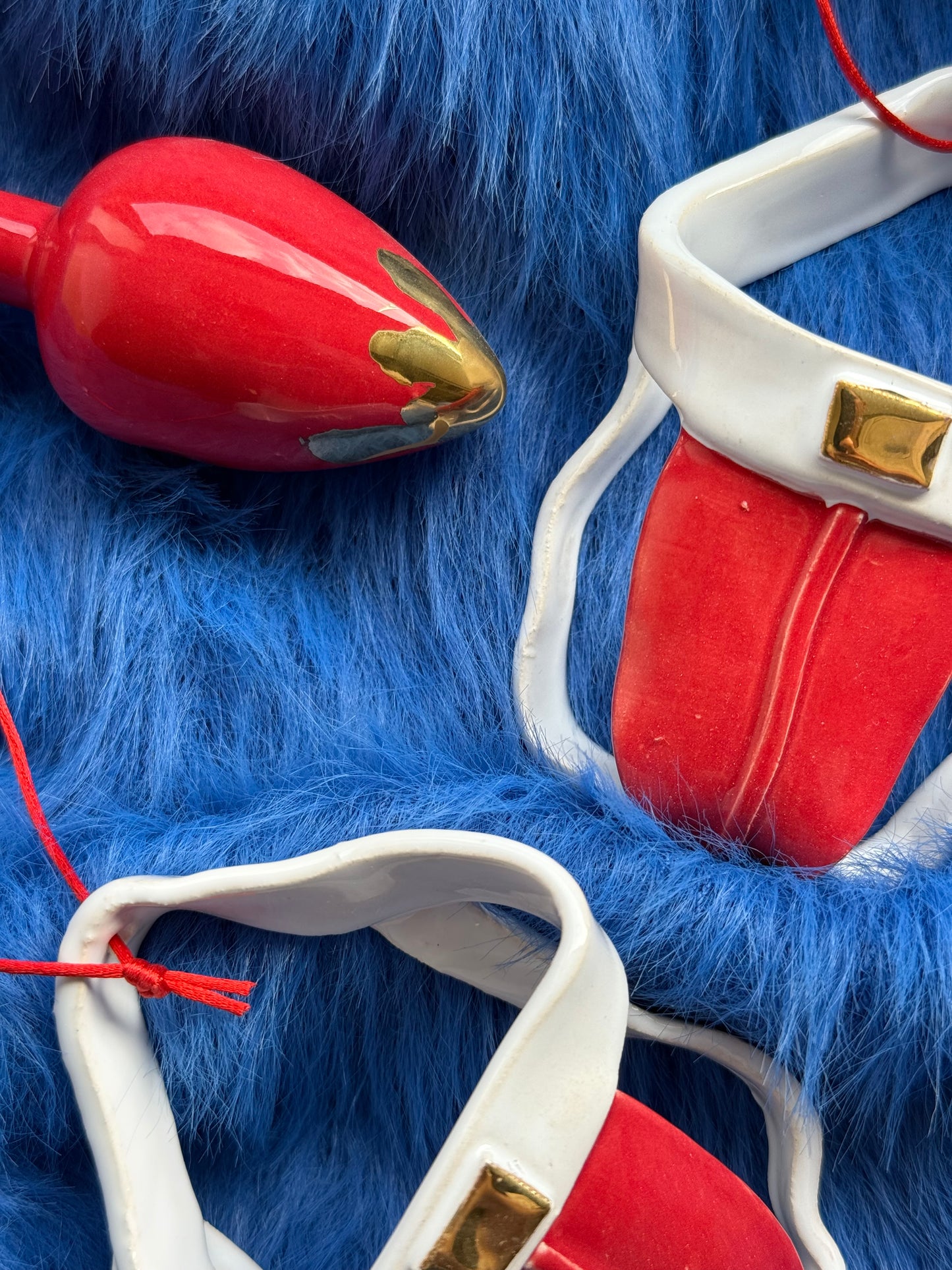 Box of Christmas tree decorations #1