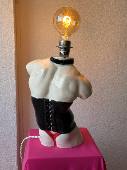Ceramic Table Lamp «Apollo in a Corset»