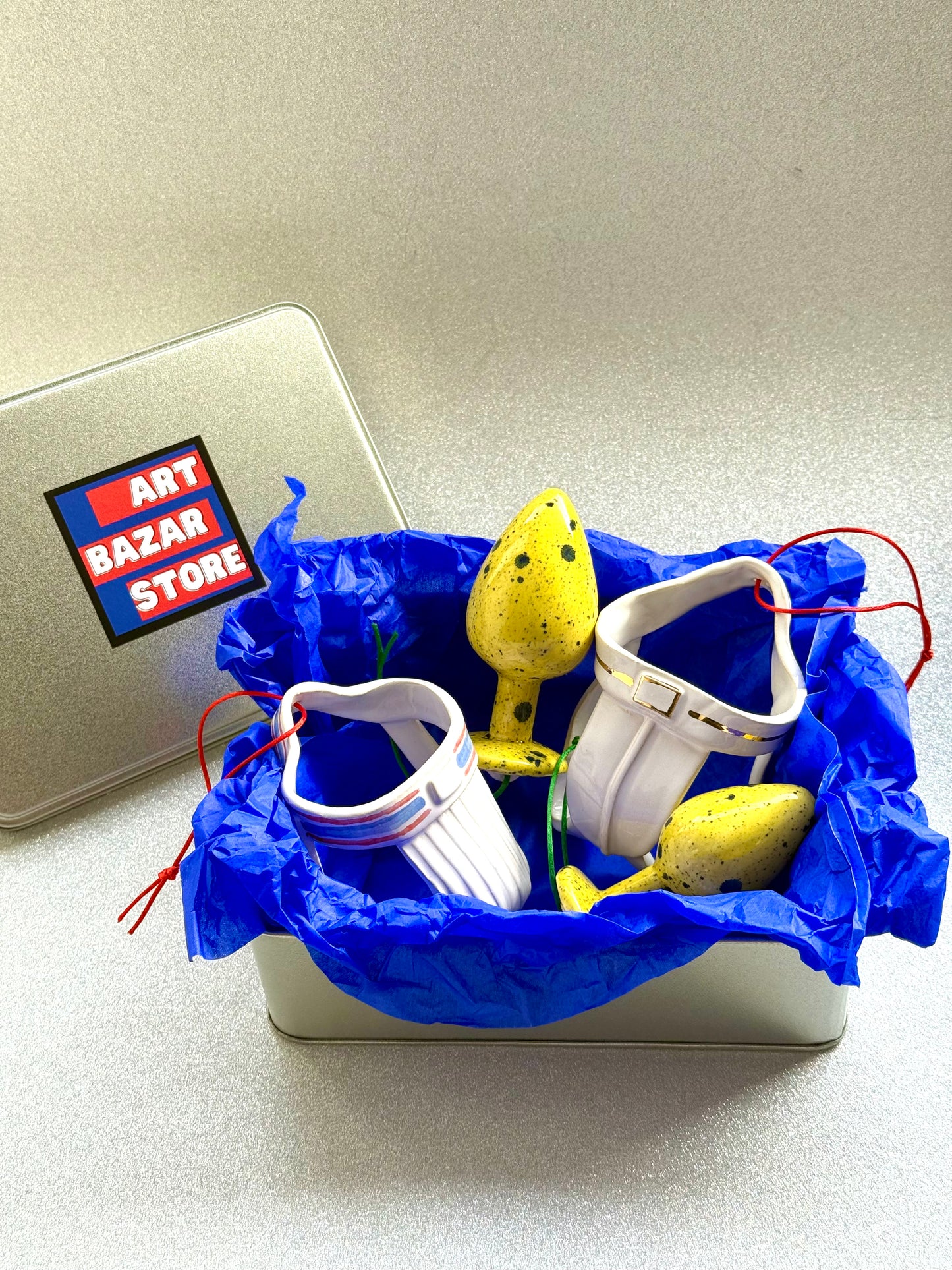 Box of Christmas tree decorations #2