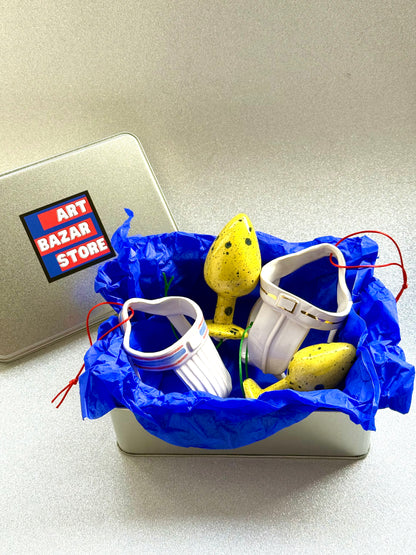 Box of Christmas tree decorations #2