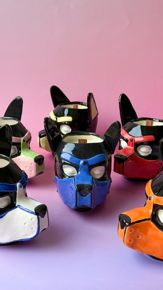 Aroma candle "Puppy mask"