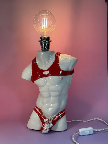 Ceramic table lamp
«Apollo Harness» (red)