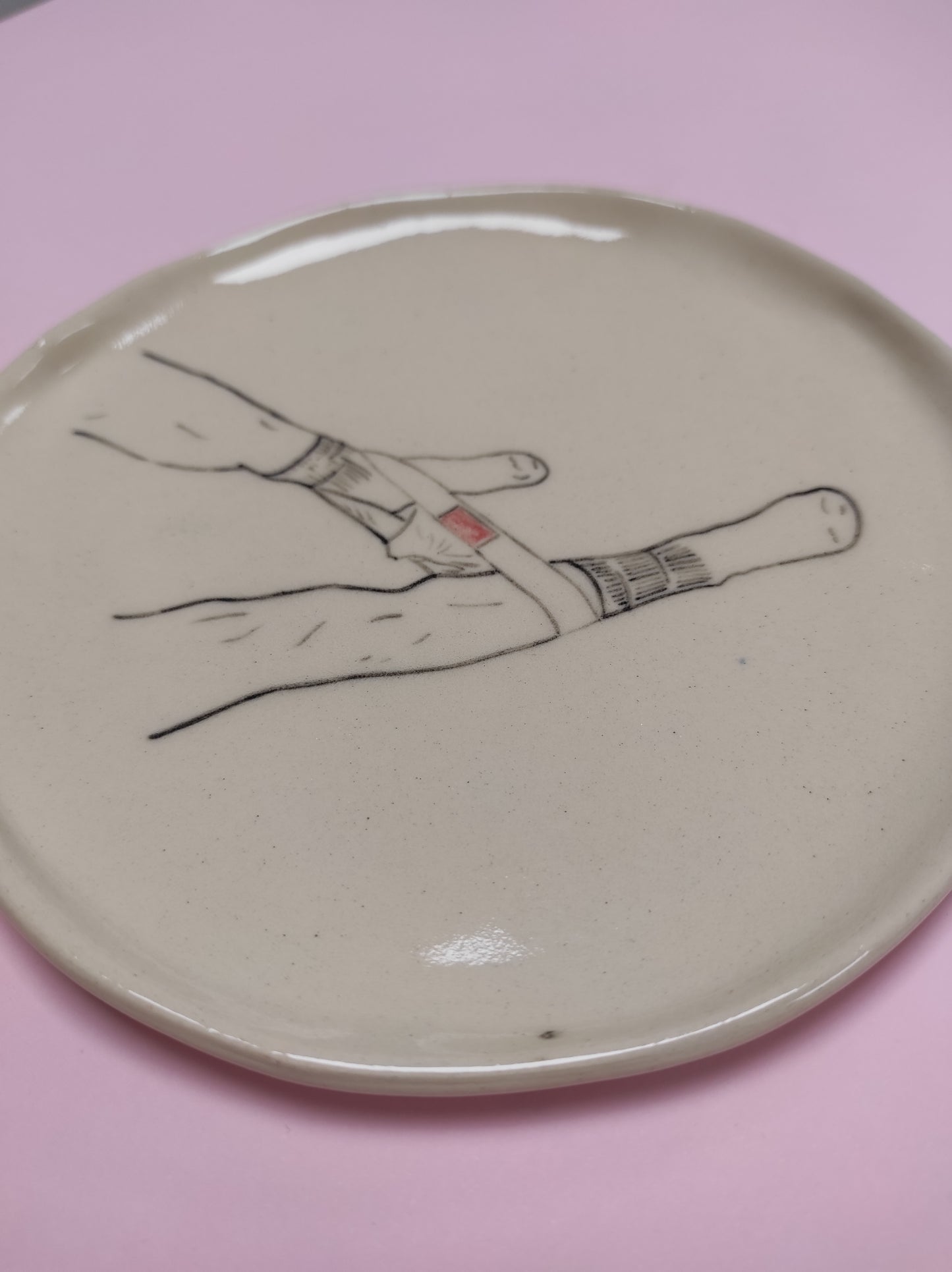 Decorative plate "Legs up"