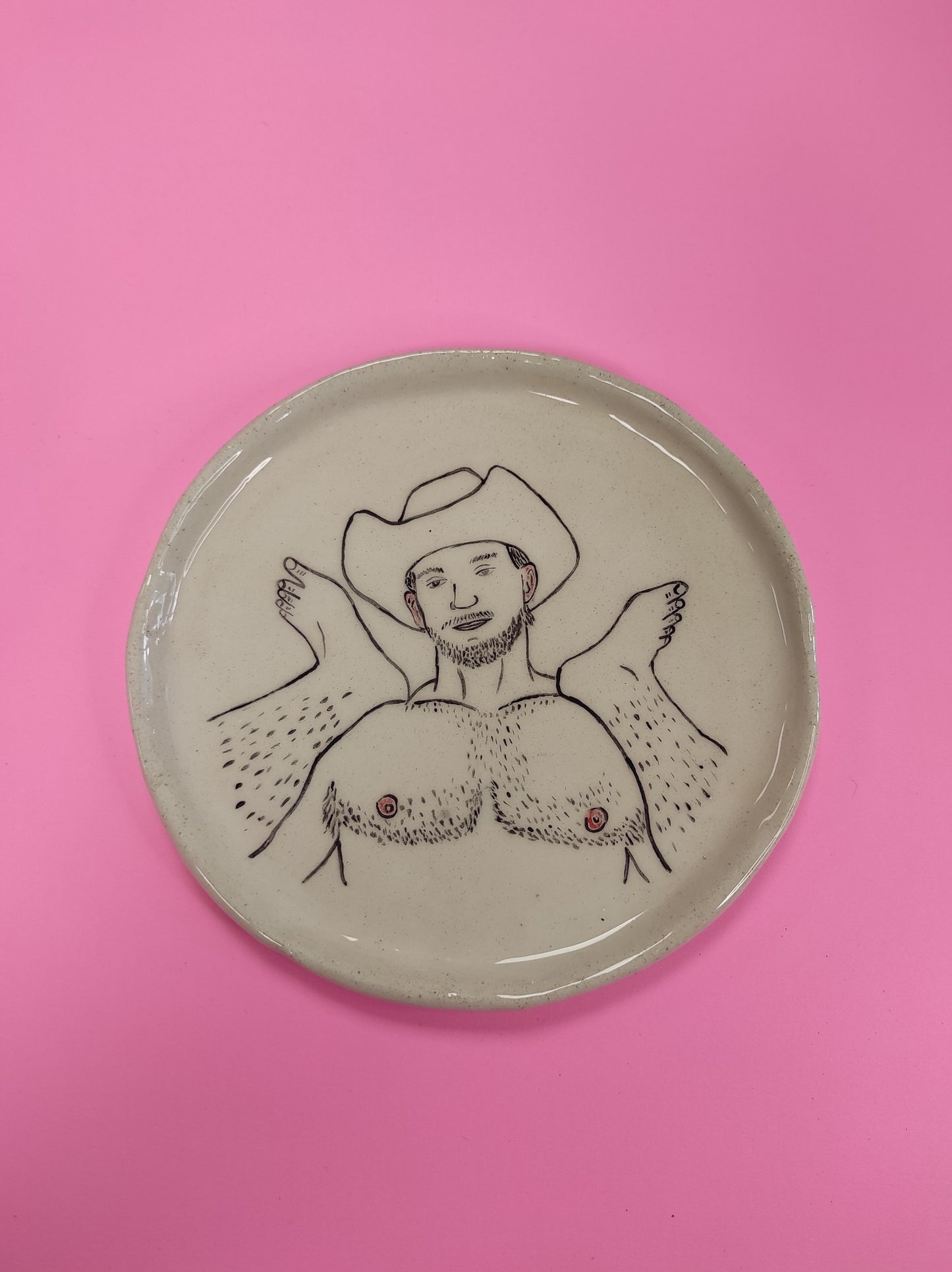 Pre-order. Decorative plate «Mr.Cowboy»