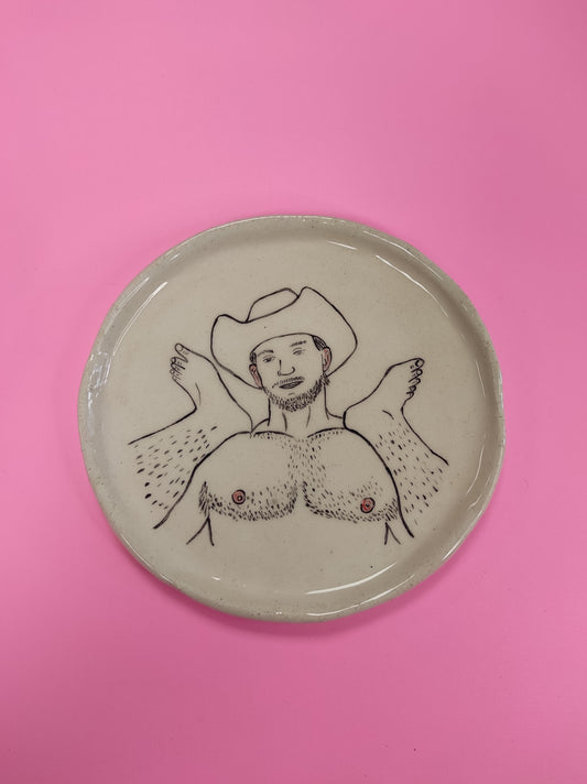 Pre-order. Decorative plate «Mr.Cowboy»