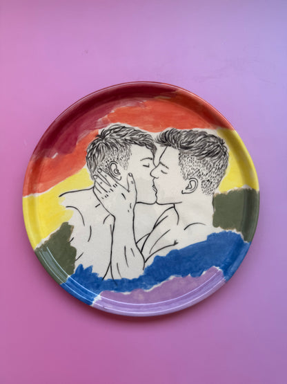 Decorative plate «The kiss» pride collection🌈