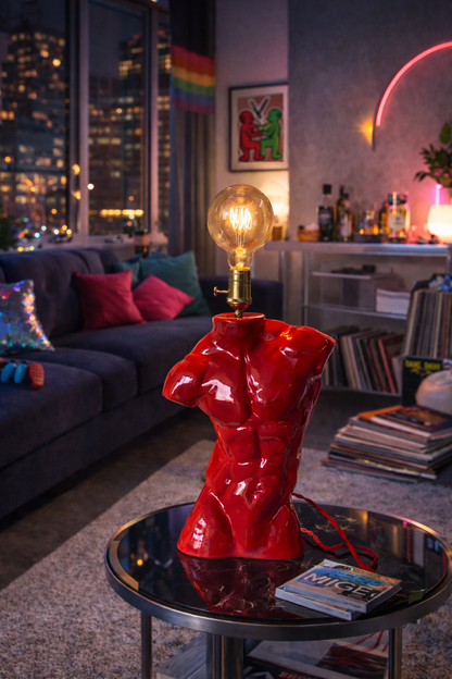 Pre-order “Apollo” ceramic Lamp (red)