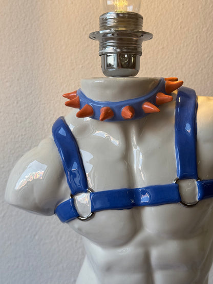 Ceramic Lamp “Apollo in Straps”(blue)