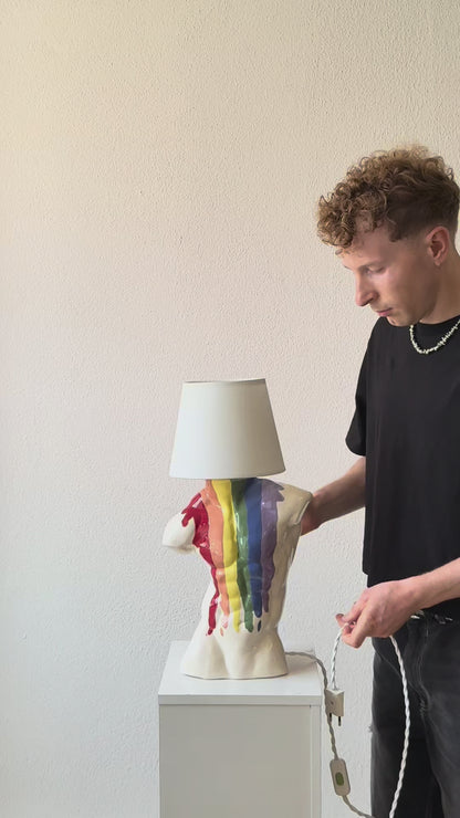 Pre-order. Ceramic Lamp “Apollo” (rainbow)🌈