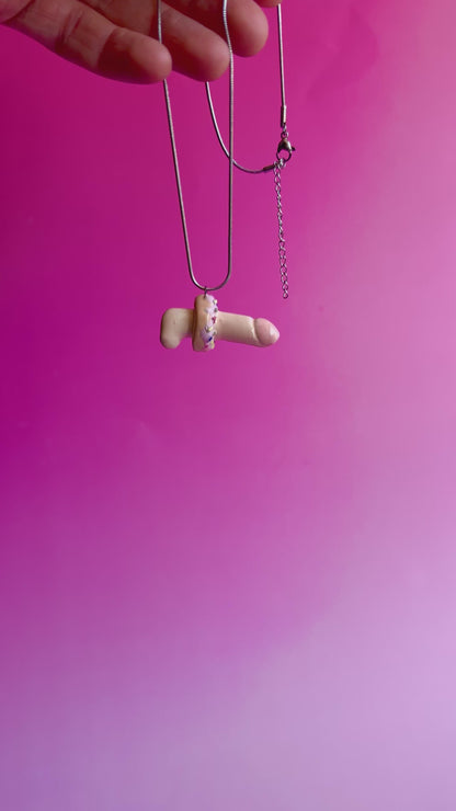 Ceramic “Donut D*ck” Pendant #1