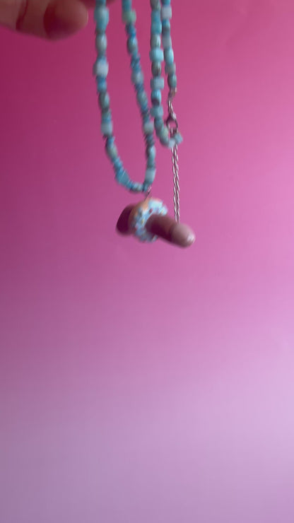 Ceramic “Donut Di*k” necklace #2