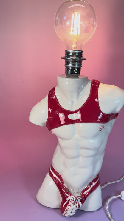 Ceramic table lamp
«Apollo Harness» (red)